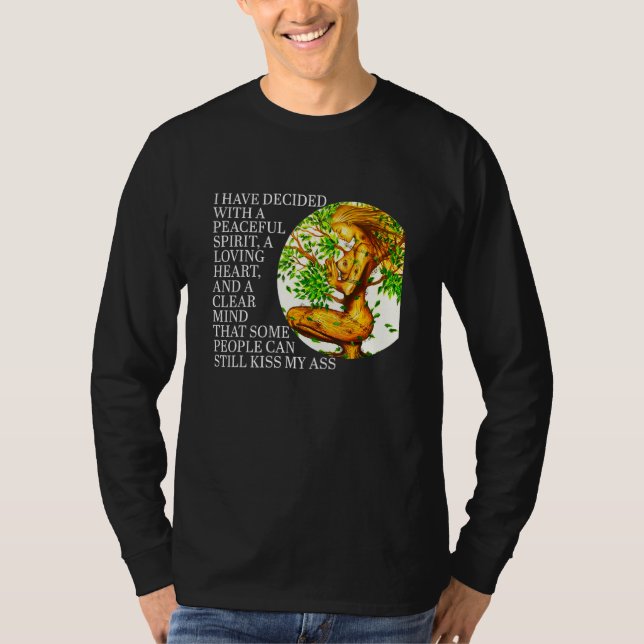 T-shirt Un Esprit Pacifique Un Coeur Amoureux Et Un Esprit (Devant)