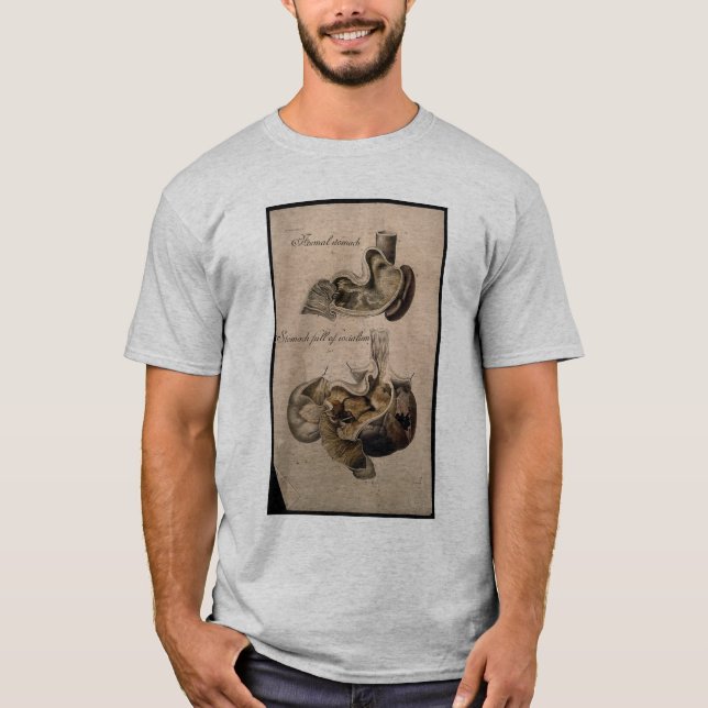 T-shirt Un estomac complètement de socialisme (Devant)