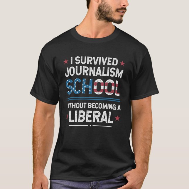 T-shirt Un étudiant en journalisme anti-libéral anti-Soci (Devant)