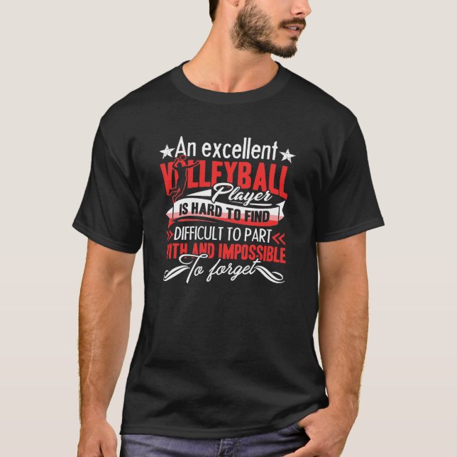 T-shirt Un excellent sport de volley-ball (Devant)