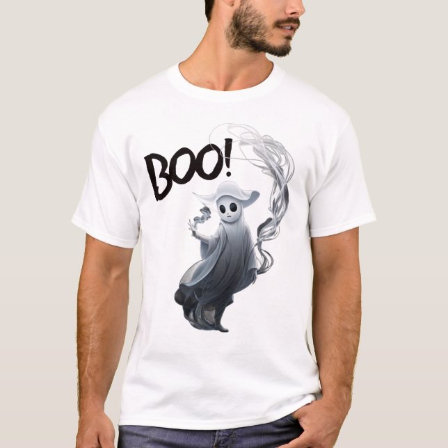 T-shirt Un fantôme dans sa main fumante (Devant)