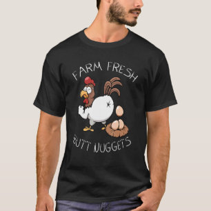 T-shirt Un fermier fou de poulet ferme des fraises cul nug