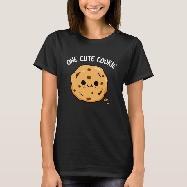 T-shirt Un gâteau Cookie Funny Food Pun Dark BG (Devant)
