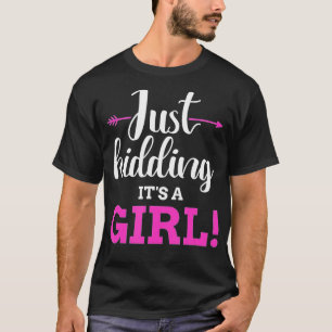 T-shirt Un genre drôle révèle une blague c'est une fête de
