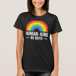 T-shirt Un genre humain à la fois LGBTQ Pride Lesbian Rain