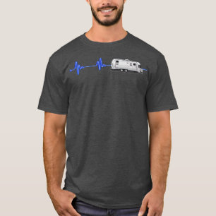 T-shirt Un Grand Airstream avec un coeur de néon bleu ! ! 