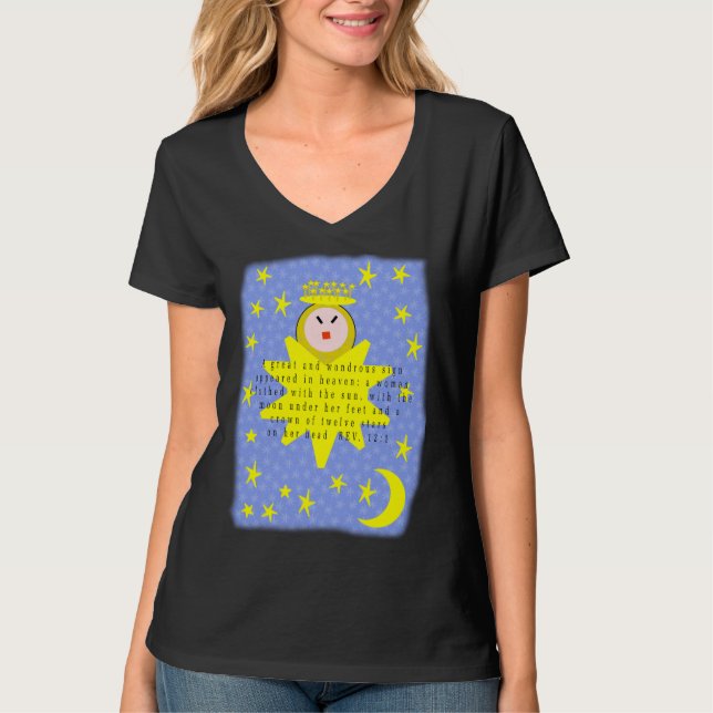 T-shirt Un grand et merveilleux signe apparut au ciel (Devant)