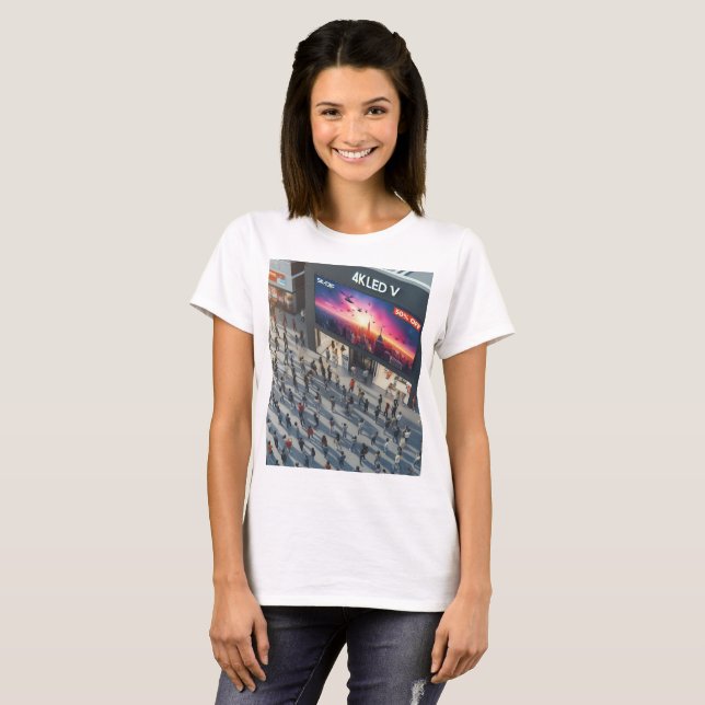 T-shirt un grand panneau d'affichage avec le mot relire de (Devant entier)