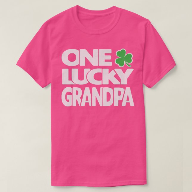 T-shirt Un grand-père chanceux Clover Mens Jour de la Sain (Design devant)