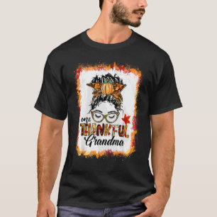 T-shirt Un Grandma Messy Bun Automne Thanksg Automne