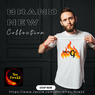 T-shirt Un graphique à flamme mod, gras, orange et jaune