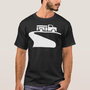 T-shirt Un gros camion qui descend une femme d'art