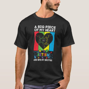 T-shirt Un gros morceau de mon coeur a l'autisme et c'est