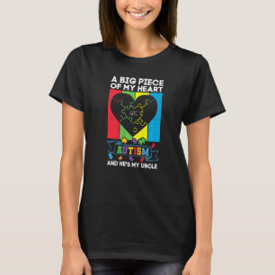 T-shirt Un Gros Morceau De Mon Coeur A L'Autisme Et C'Est