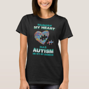 T-shirt Un gros morceau de mon coeur a l'autisme et c'est