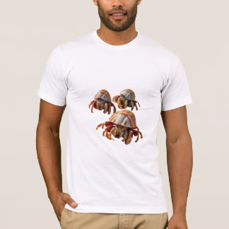 T-shirt Un groupe de crabes ermites marchant sur une plage