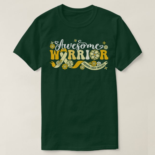 T-shirt Un guerrier formidable Soutien à la sensibilisatio (Design devant)