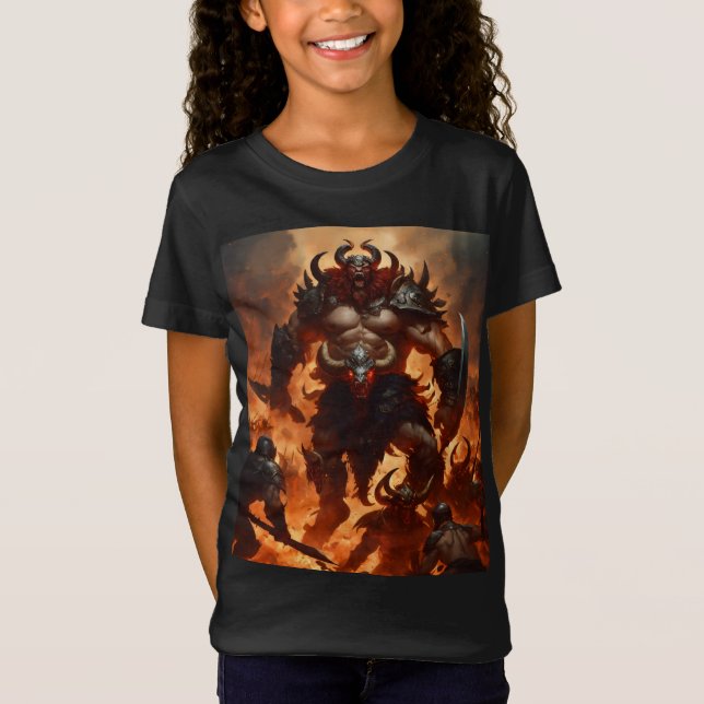 T-Shirt Un guerrier monstre avec la tête d'un bélier 2 (Devant)