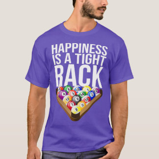 T-shirt Un Happiness Billard Ball Pool Stick Est Un Happin