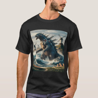 T-shirt Un hollandais géant Kaiju Titan, émergeant du oc