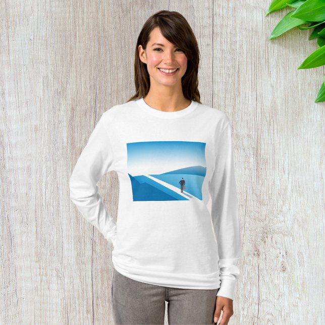 T-shirt Un Homme D'Affaires À La Recherche D'Un Chemin D'A (Créateur téléchargé)