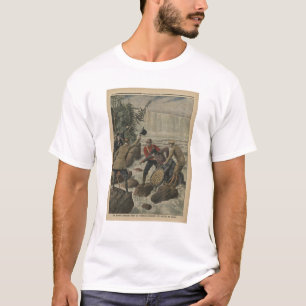 T-shirt Un homme dans un baril croisant les chutes du