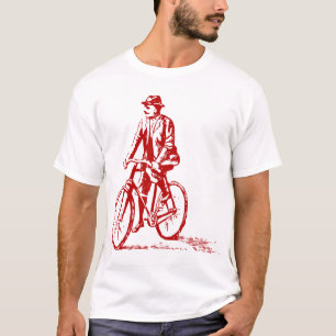 T-shirt Un homme en vélo - Ruby Red