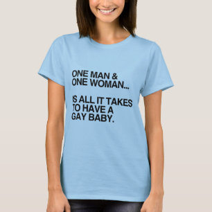 T-SHIRT UN HOMME ET UNE FEMME, C'EST TOUT CE QU'IL FAUT -.
