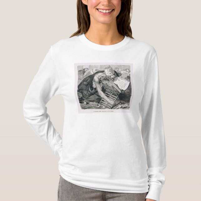 T-shirt Un homme instruit absorbé dans Coran (Devant)