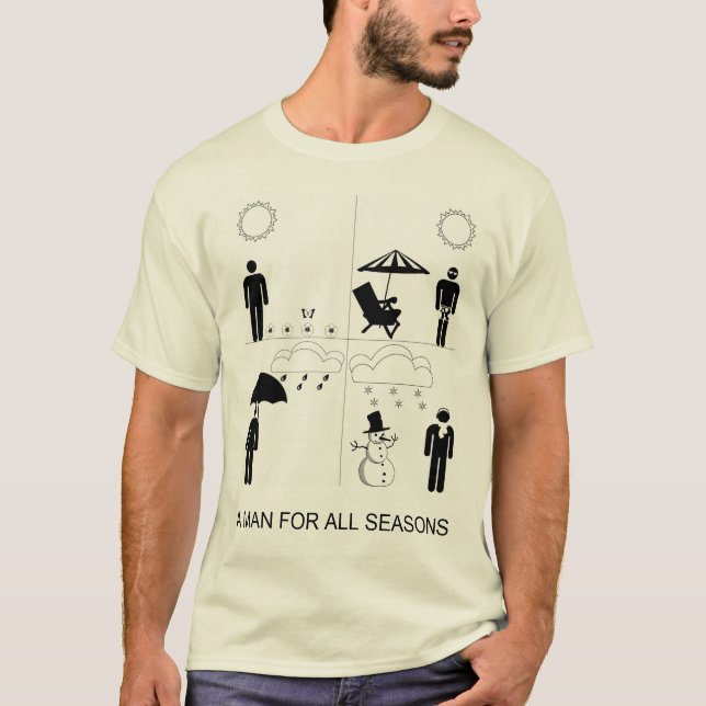 T-shirt Un homme pendant toutes les saisons (Devant)