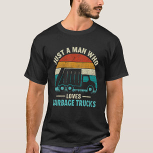 T-shirt Un Homme Qui Aime Les Chariots À ordures Recycler