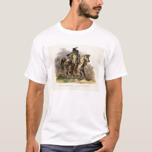 T-shirt Un Indien Blackfoot à cheval, plaquent 19 du vol.