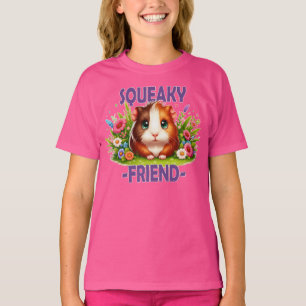 T-shirt Un jeu de mot pour ami. Bébé mignon Guinée Pig des