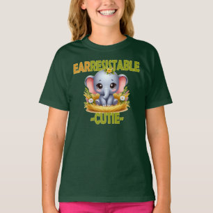T-shirt Un jeu de mots amusant de Cutie. Caricature de Bab