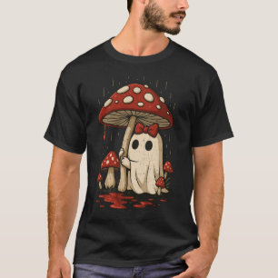 T-shirt Un joli fantôme sous champignon sous la pluie sang