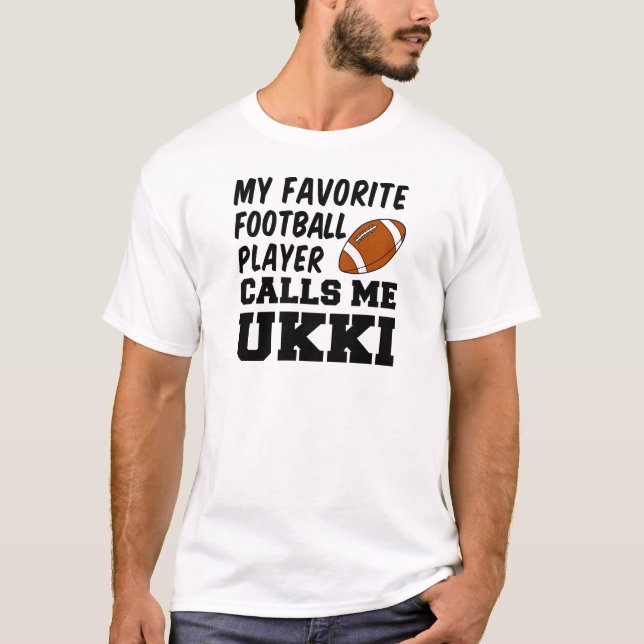 T-shirt Un Joueur De Football Préféré M'Appelle Ukki (Devant)