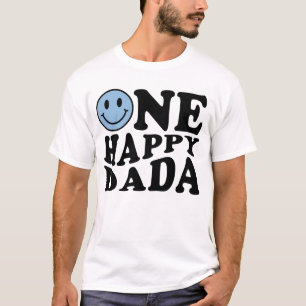 T-shirt Un joyeux Dada   Blue Matching One Family Birday