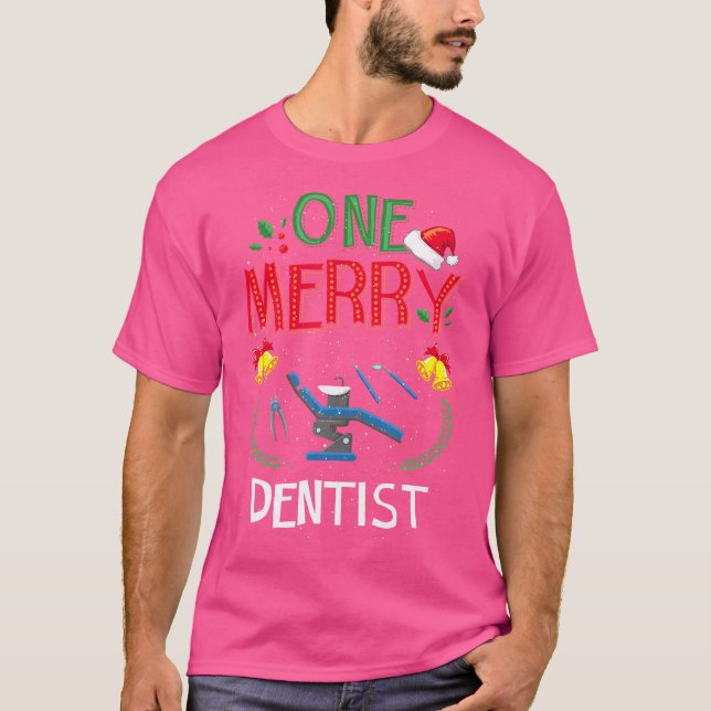 T-shirt Un joyeux Dentiste Docteur Dental Noël laid (Devant)