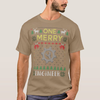 T-shirt Un joyeux ingénieur ingénierie laide Swea de Noël