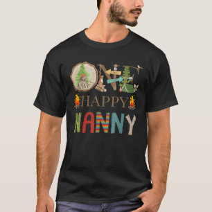 T-shirt Un Joyeux Nanny Camper Premier Anniversaire Campin