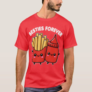 T-shirt Un ketchup de meilleures amies mignon et des frite