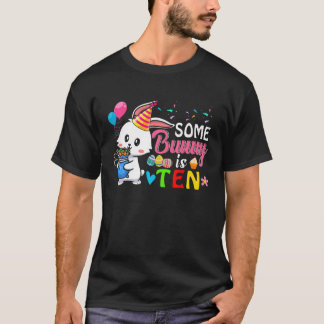 T-shirt Un Lapin Est Dix Mignons Lapin 10E Anniversaire Pâ