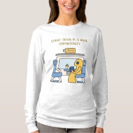 T-shirt Un lecteur de train mignon monstre