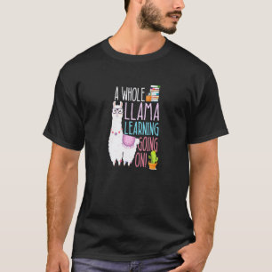T-shirt Un livre de lecture scolaire sur les lamas à l'éco