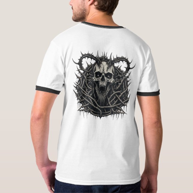 T-shirt Un logo en métal mort pour les Damnés (Dos entier)