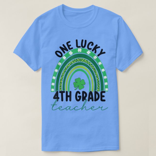 T-shirt Un Lucky 4e grade enseignant Gnomes St patrick (Design devant)