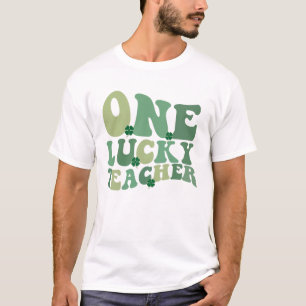 T-shirt Un Lucky Enseignant Jour de la Saint Patrick Retro