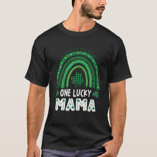 T-shirt Un Lucky Mama Shamrock Patrick's Day Rainbow Iris