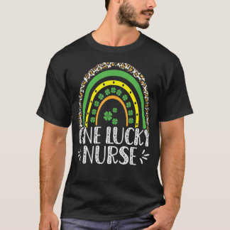T-shirt Un Lucky Nurse Leopard Rainbow St Patrick S Jour S
