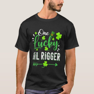 T-shirt Un Lucky Oil Rigger Shamrock Leprechaun Casquette 
